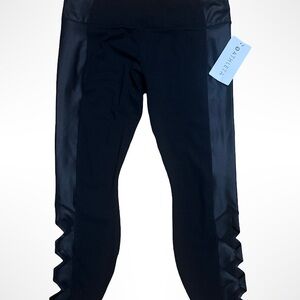 NWT Athleta Black Ruffle Leggings